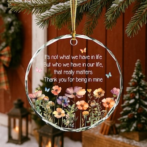 Custom Best Friend Ornament, Wildflower Friendship Keepsake, Thank You Gift for Woman, Friendship Gifts, BFF Birthday Gift for Bestie afbeelding 17