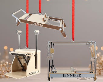 Personalized Pilates Equipment Ornament, Gift For Fitness Lovers, Pilates Keepsake, Pilates Studio Decor, Fitness Instructors & Studio Decor