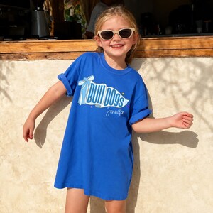 Personalized Kids Name Toddler Shirt, Back to School Shirts, Gingham Mascot Pennant Girl Name T-shirt, First Day Of School Tee For Boy Girl image 13