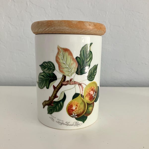 Tazza Portmeirion Pomona Breakfast - Design Tradizionale Con Pera E Frutta, Diametro 10.2 Cm, Bordo Verde Foglia