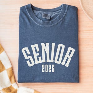 Senior 2026 Comfort Colors Shirt, Varsity Senior Shirt, Graduate 2026 Shirt, High School Senior Shirt, Retro Senior Shirt, Graduation Gift