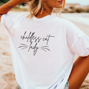 Childless Cat Lady shirt, 2024 Election tshirt, Proud USA, Cat lady for Kamala, Democrat shirt, Vote Blue gift, Harris, Back of Shirt Print