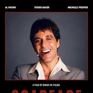 Film hommage à Scarface | Impression d&#39;affiche alternative personnalisée