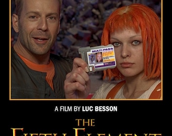 Sci-Fi Femte Elementet Alternativ Affischtryck