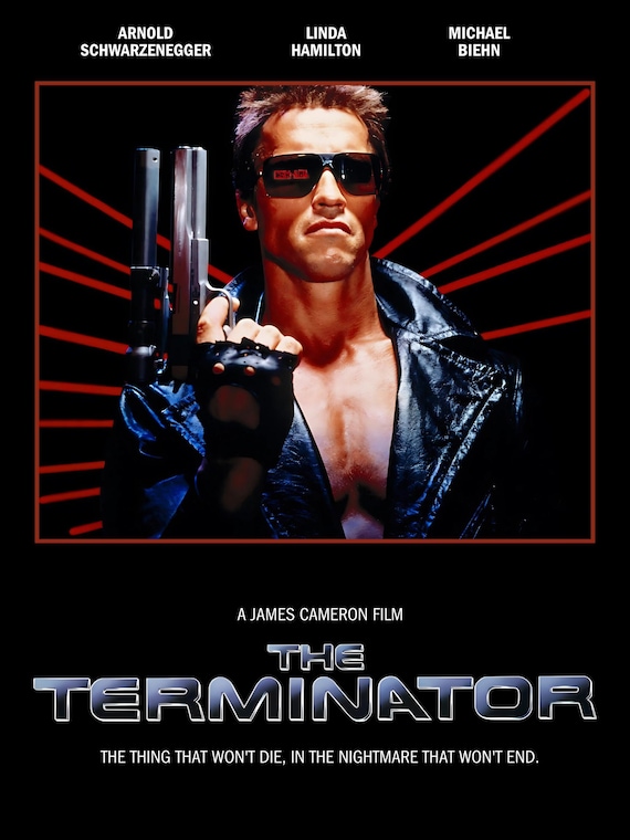 ターミネーター映画のレトロファンアートプリント｜1984年SFポスター