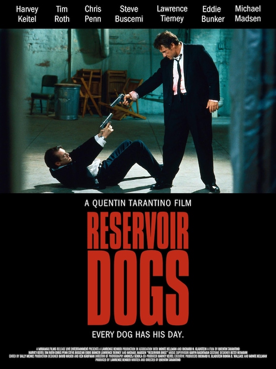 Reservoir Dogs Poster | 90s Movie Wall Art - Etsy