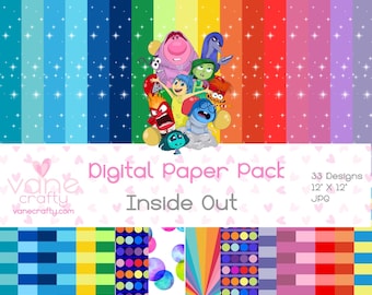 Inside Out 2, png-bestand, Inside Out-bundel, Inside Out DIGITAAL PAPIER, Woede Vreugde Verdriet Verlegenheid Angst, Afgunst, Ennui, Inside Out 2