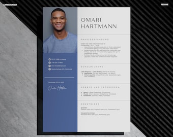 Lebenslauf Vorlage Schüler Praktikum Ausbildung Schülerpraktikum Bewerbung Tabellarischer Lebenslauf Schüler Word, Canva, InDesign