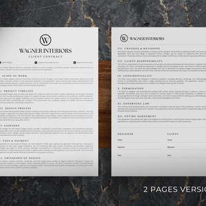 Interior Design Client Agreement Template: Canva Contract (digital ...