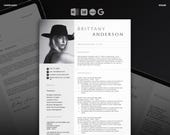 Modern Resume Template with Photo: Editable CV for Word, InDesign, Docs, Canva (Digital Download)