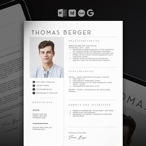 Bewerbung Schülerpraktikum Vorlage Deutsch | Lebenslauf Schüler | Word, Canva, InDesign, Docs