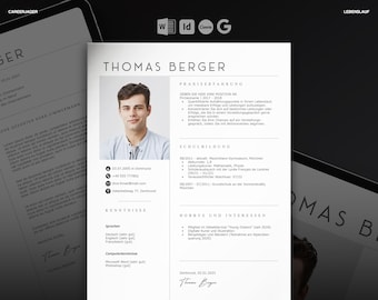 Vorlage Schüler Lebenslauf Word Ausbildung Bewerbung Schülerpraktikum Tabellarischer Lebenslauf Lebenslaufvorlage Praktikum Schüler, Canva