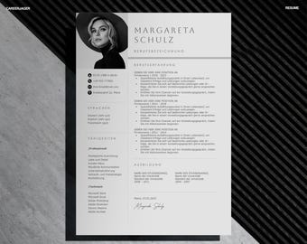 Lebenslauf Vorlage Deutsch, Bewerbungsvorlagen Deutsch, Moderne Bewerbungsvorlage Word, Bewerbungsmappe, Bewerbung Vorlage, CV Vorlage Word