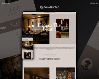 Modern Squarespace 7.1 Website Template for Architects, Interior Designers & Creative Studios | Minimal Portfolio Design