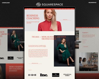 Premium Squarespace Website for Women | Business Coach Creator Site, Squarespace 7.1 Mentorship Site & Virtual Assistant | Coaching Site
