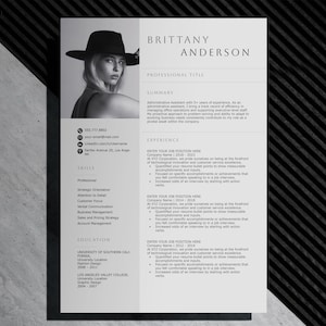Professional Resume with Picture | 2026 Resume Template | CV with Photo | CV Template UK | Instant Download cv | Word, Canva, InDesign, Docs