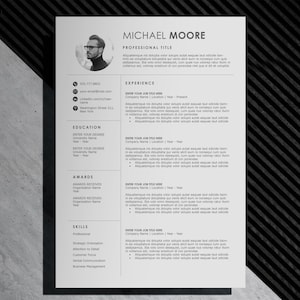Nowoczesne CV ze zdjęciem | Profesjonalny szablon CV 2026 | Edytowalny szablon CV, CV ze zdjęciem | Word, Canva, Docs, InDesign