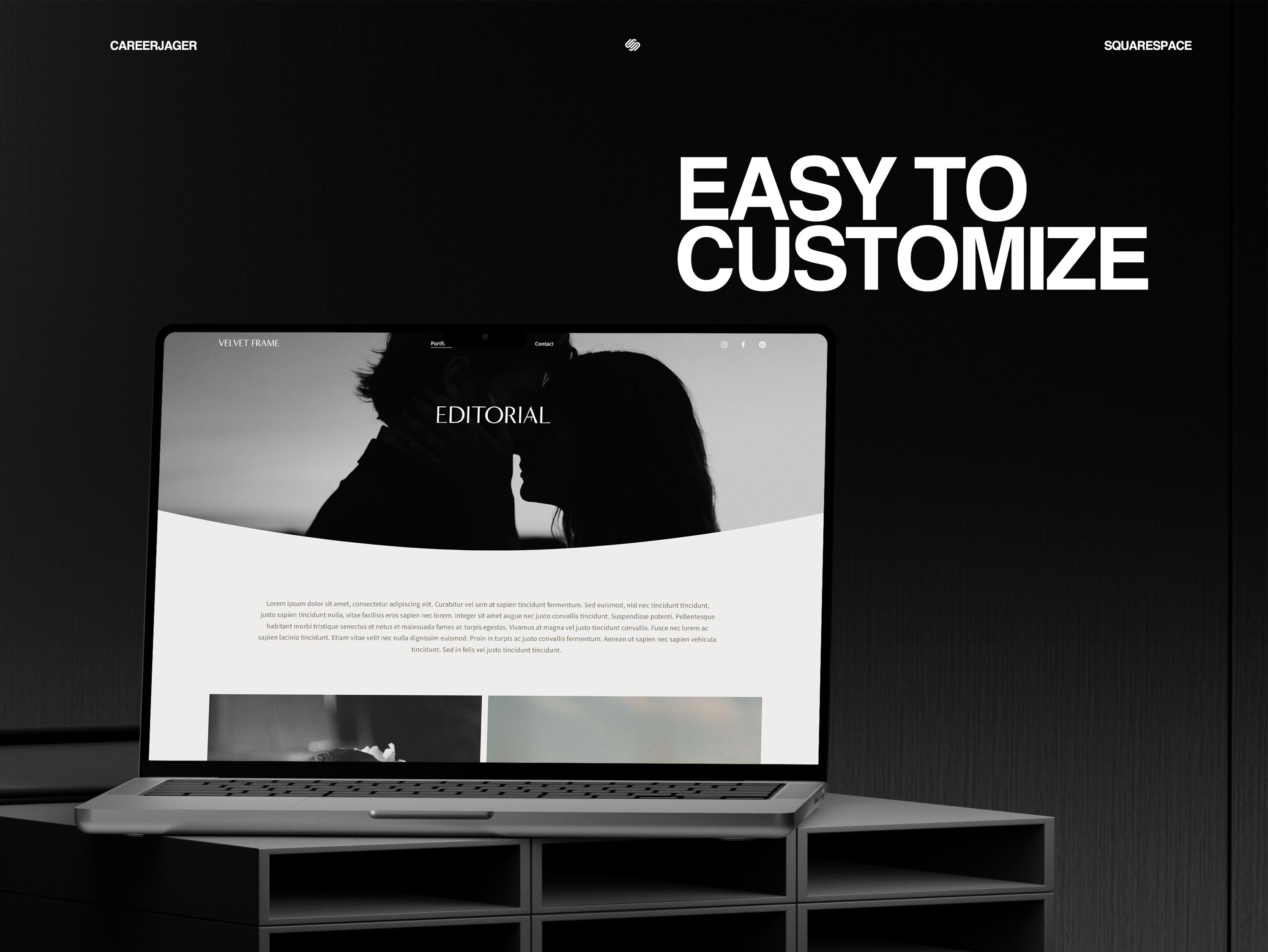 Squarespace Wedding Photographers Website Template Elegant & Minimal