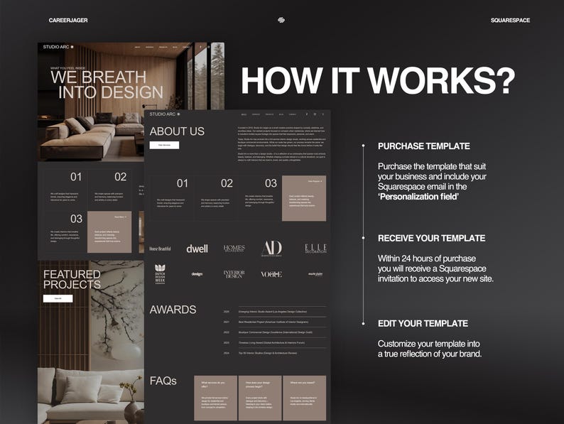 Squarespace 7.1 Website Template | Minimal Portfolio Design for ...