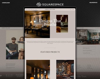 Minimalistyczna witryna Squarespace 7.1 dla witryn o architekturze, projektowaniu wnętrz i studiach kreatywnych | Premiumowa witryna Squarespace poświęcona wystrojowi wnętrz