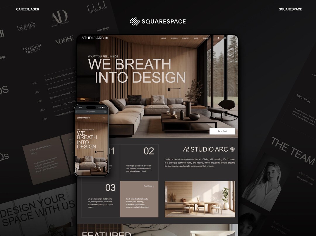 Squarespace 7.1 Website Template | Minimal Portfolio Design for ...