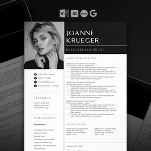 Lebenslauf Vorlage Deutsch, Bewerbungsvorlagen Word, Moderne Bewerbungsvorlage Deutsch | CV Vorlage Word | Bewerbungsmappe Bewerbung Vorlage