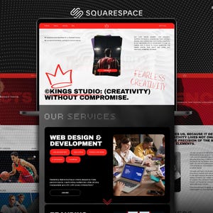 Moderne Squarespace 7.1 voor een creatieve studio-website | Opvallend Squarespace-bureauportfolio, eenvoudig te bewerken websitetemplate, aanpasbare website