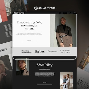 Plantilla de Squarespace 7.1 para diseño de página de ventas de coaching empresarial: sitio web editable para emprendedores