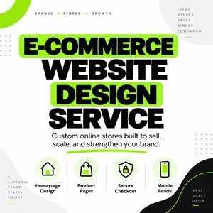 Ecommerce Website Design Service, Custom Online Store, Shopify Web Design, Responsive Ecommerce Website Development