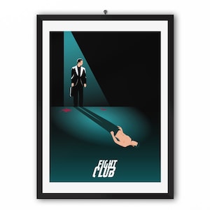 Fight Club movie poster | Minimalist art poster | Geek decor | Home Decor | Wall art | Minimalist movie poster