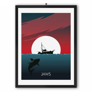 Póster minimalista de la película Tiburón
