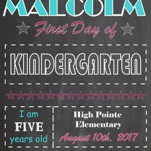 First Day Chalkboard Design Elements Instant Download for Electronic ...