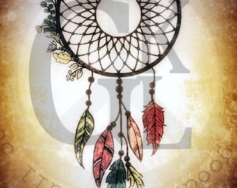 Dream Catcher Design Instant Download for Electronic Cutters Silhouette Cricut vinyl digital decal hippie boho Feathers tshirt heat transfer