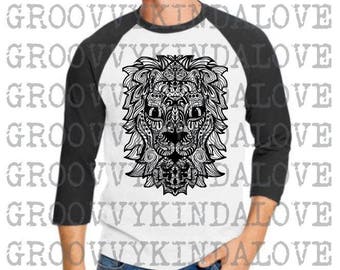 Lion Mandala Design Instant Download for Electronic Cutters silhouette cricut vinyl digital decal hippie boho chic t shirt heat transfer