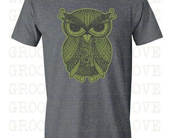 Owl Design Instant Download for Electronic Cutters Silhouette Cricut vinyl digital decal hippie boho Feathers tshirt heat transfer