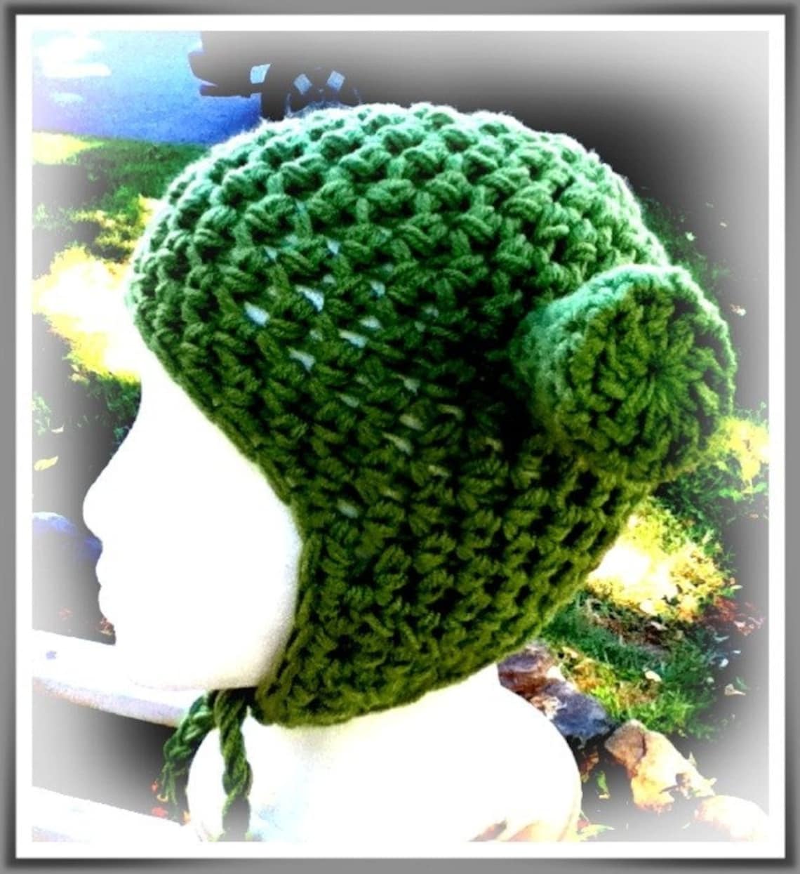 Pattern For Crochet Shrek Hat with Earflaps costume Etsy
