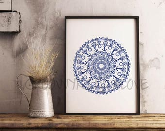 Mandala Beach Sea Anchor Instant Download for Electronic Cutters silhouette cricut vinyl digital decal hippie chic t shirt heat transfer