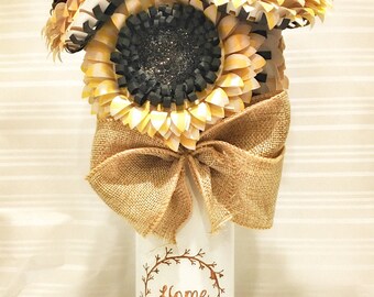 Paper Sunflower Tutorial and Templates flower scrapbook digital electronic bouquet wedding party diy pattern sun fall center piece make own