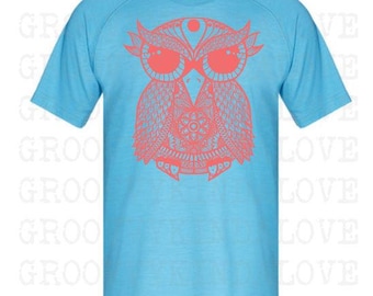 Owl Design Instant Download for Electronic Cutters Silhouette Cricut vinyl digital decal hippie boho Feathers tshirt heat transfer