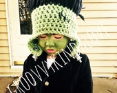 Pattern Frankenstein Crochet Hat Costume Halloween instructions halloween hat diy do it your self instant download prop cosplay frank