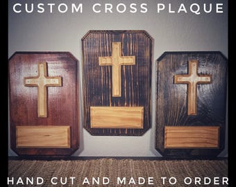 Custom Wooden Cross Plaque
