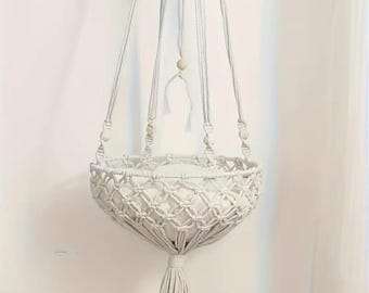 Boho Macramé Cat Swing Hammock, Cozy Hanging Cat Bed