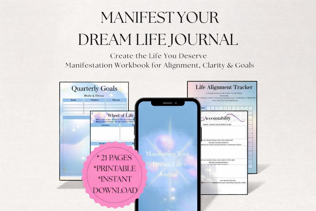 Manifestation Journal Printable | Dream Life Planner for Clarity, Goals ...