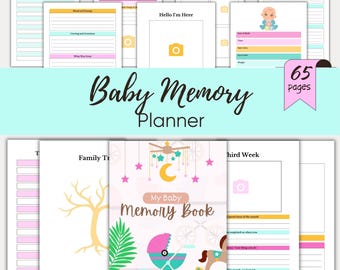 Printable Baby Memory Book: First Year Keepsake (Digital Download)
