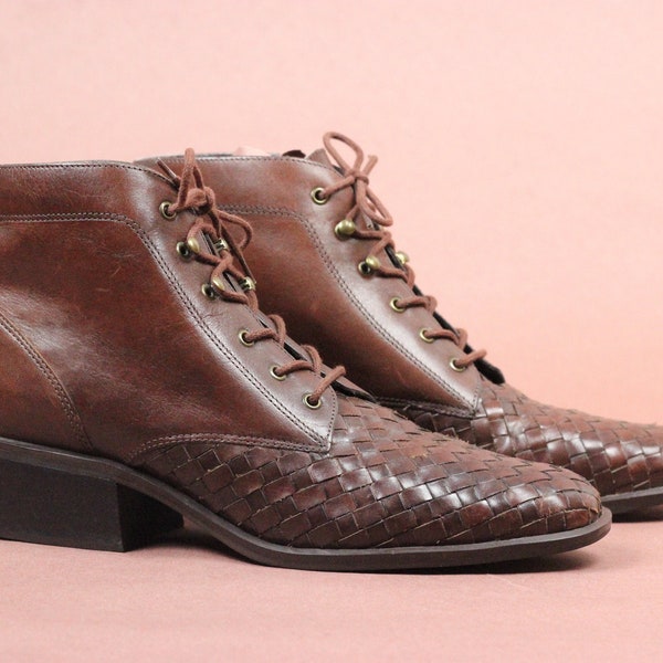 lace up brown leather boots womens