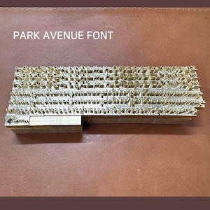 Custom Brass Stamp for Leather | Park Avenue Script Font | A-Z Letters, Numbers, Symbols | Hot Foil Embossing Tool, Hot stamp, Hot stamping