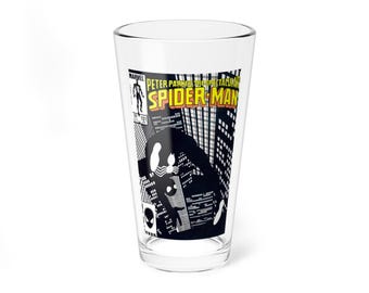 スパイダーマン コミックカバー ミキシンググラス 473ml | スーパーヒーロー ドリンクウェア