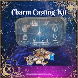 Charm Casting Set  | Custom Made  Casting Tray | Over 70 charms | Companion Booklet