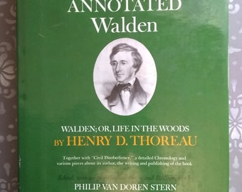 The Annotated Walden - Walden, or Life in the Woods by Henry David Thoreau, Vintage Book, Collectible Book, 1970