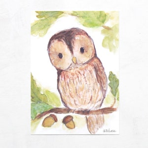 Children's Art -- Hoot -- Giclée Print